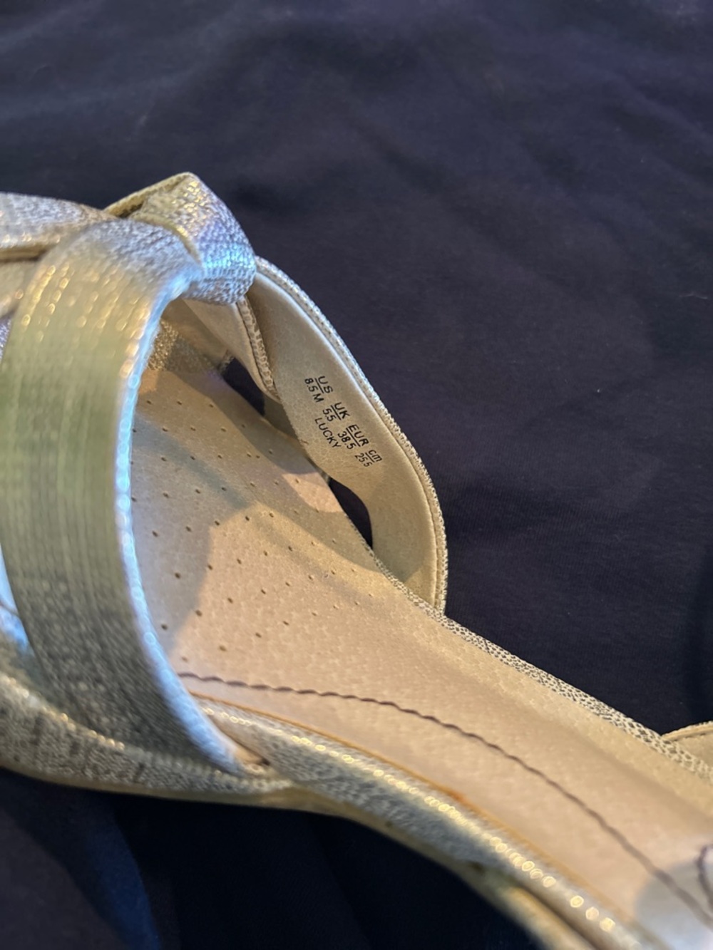 Life Stride Metallic Gold Knot Slingback Sandals - Picture 4 of 7